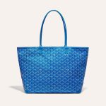 Goyard Artois Tote MM Sky Blue Goyardine Canvas & Chevroches Calfskin Palladium Hardware